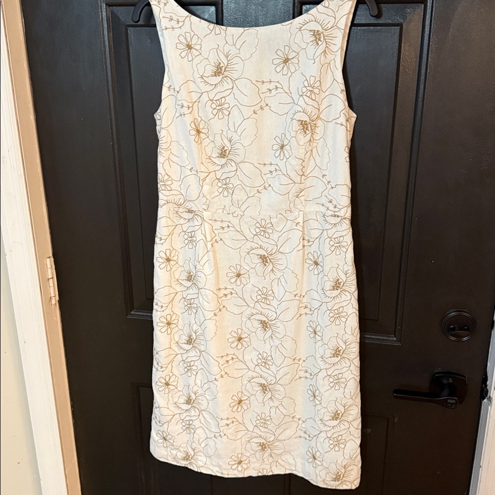 Floral Embroidered Sleeveless Dress
